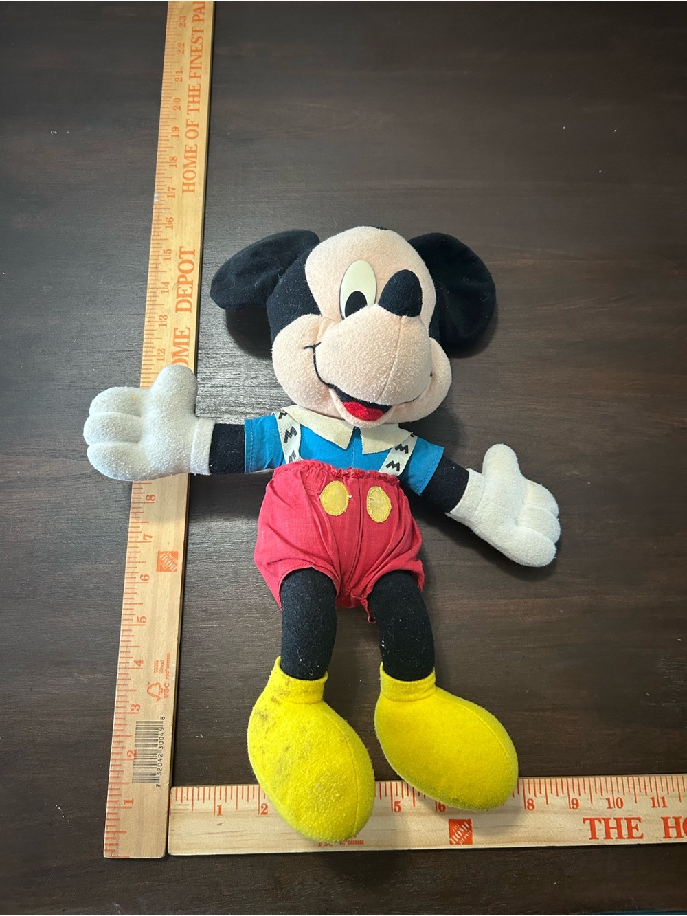 Disney Mickey Mouse Plush - Black, Red, Yellow, Blue, Cream